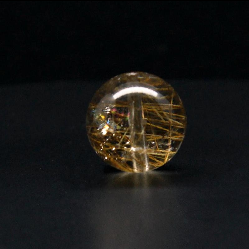 天然石 透明感ある中に シラーと金針が美しい一点物 ゴールドルチル