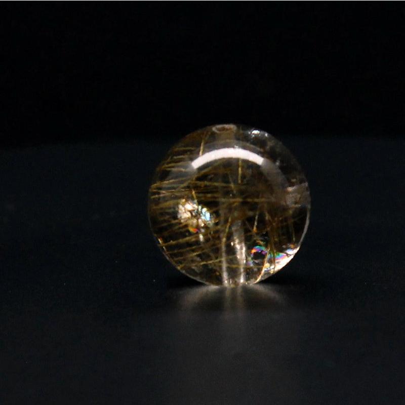 天然石 透明感ある中に シラーと金針が美しい一点物 ゴールドルチル