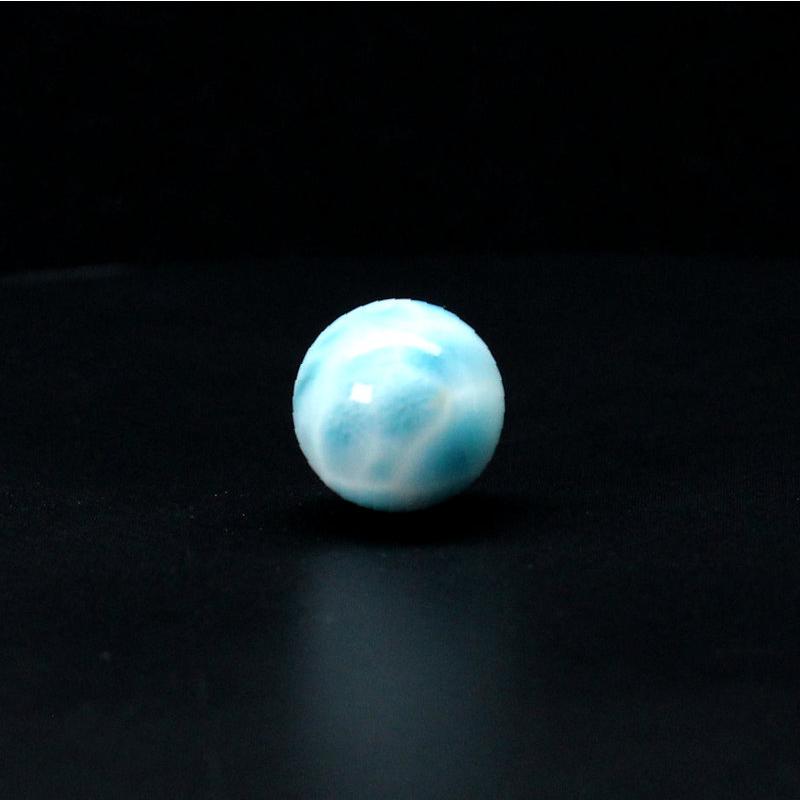 天然石 2珠セット ラリマー魅力11mm ブルー・ペクトライト【GHTU32 4g】粒売 交換用ゴム付＆巾着1枚 カリブ海の宝石 京海堂_12