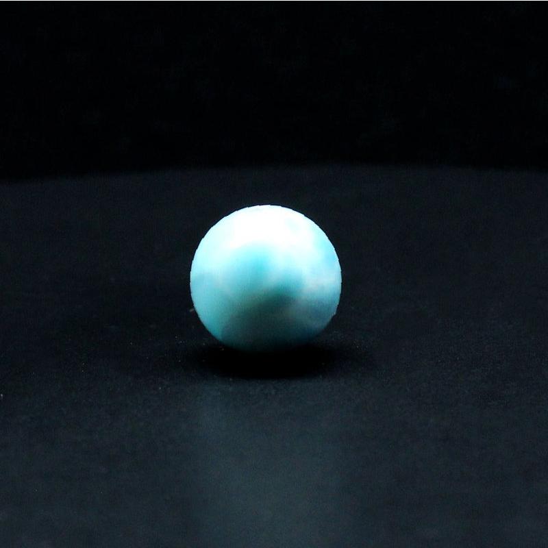 天然石 2珠セット ラリマー魅力11mm ブルー・ペクトライト【GHTU32 4g】粒売 交換用ゴム付＆巾着1枚 カリブ海の宝石 京海堂_5