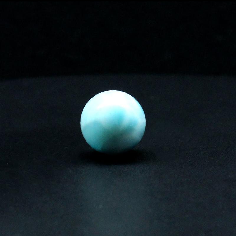 天然石 2珠セット ラリマー魅力11mm ブルー・ペクトライト【GHTU32 4g】粒売 交換用ゴム付＆巾着1枚 カリブ海の宝石 京海堂_6