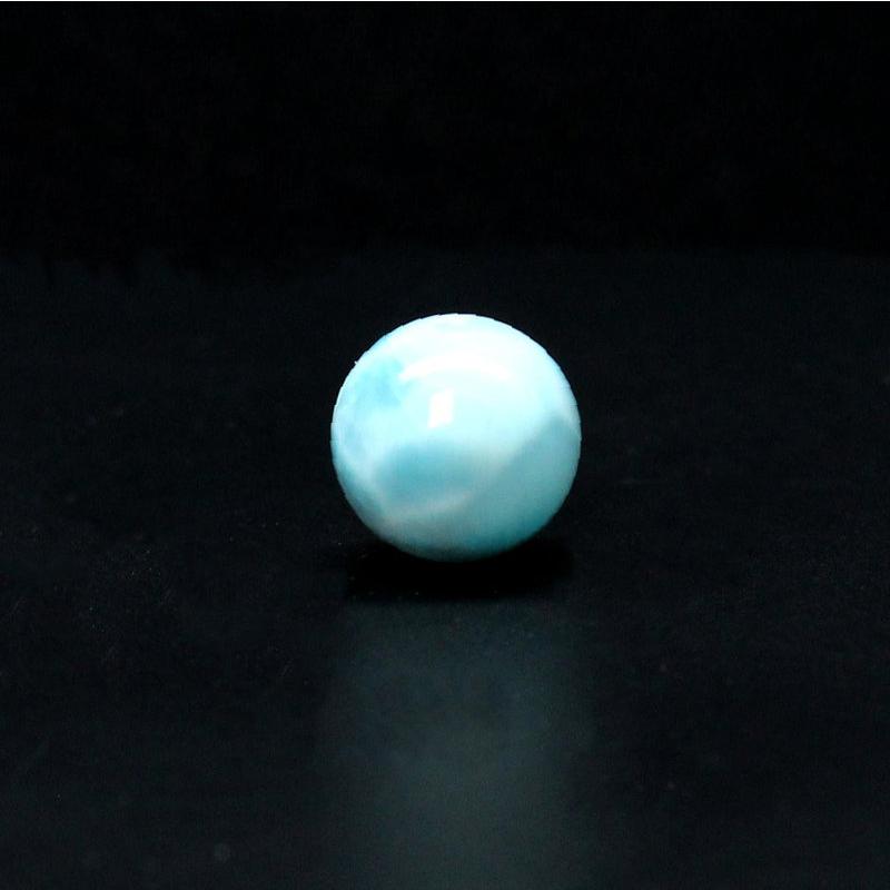 天然石 2珠セット ラリマー魅力11mm ブルー・ペクトライト【GHTU32 4g】粒売 交換用ゴム付＆巾着1枚 カリブ海の宝石 京海堂_8