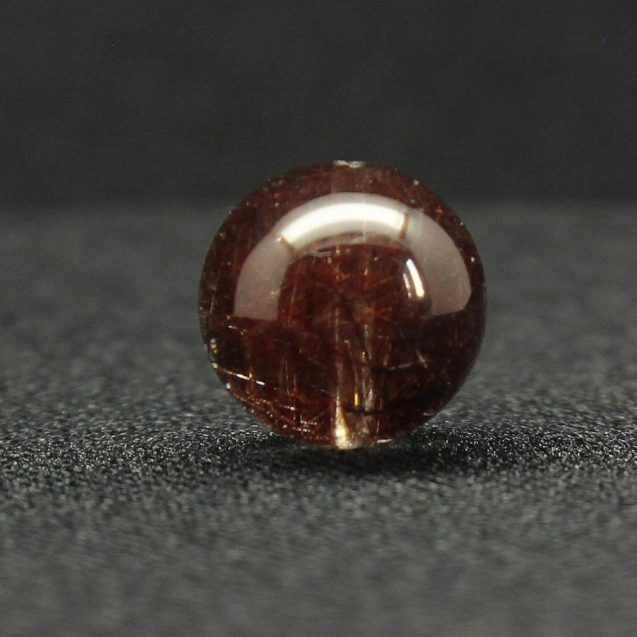 天然石 落ち着いた重厚感 ゴールドルチルクォーツ 約12.3ミリ【GHTU68 3g】ハンドメイド 交換用ゴム付＆巾着1枚 【金運ビジネス運】 京海堂の画像