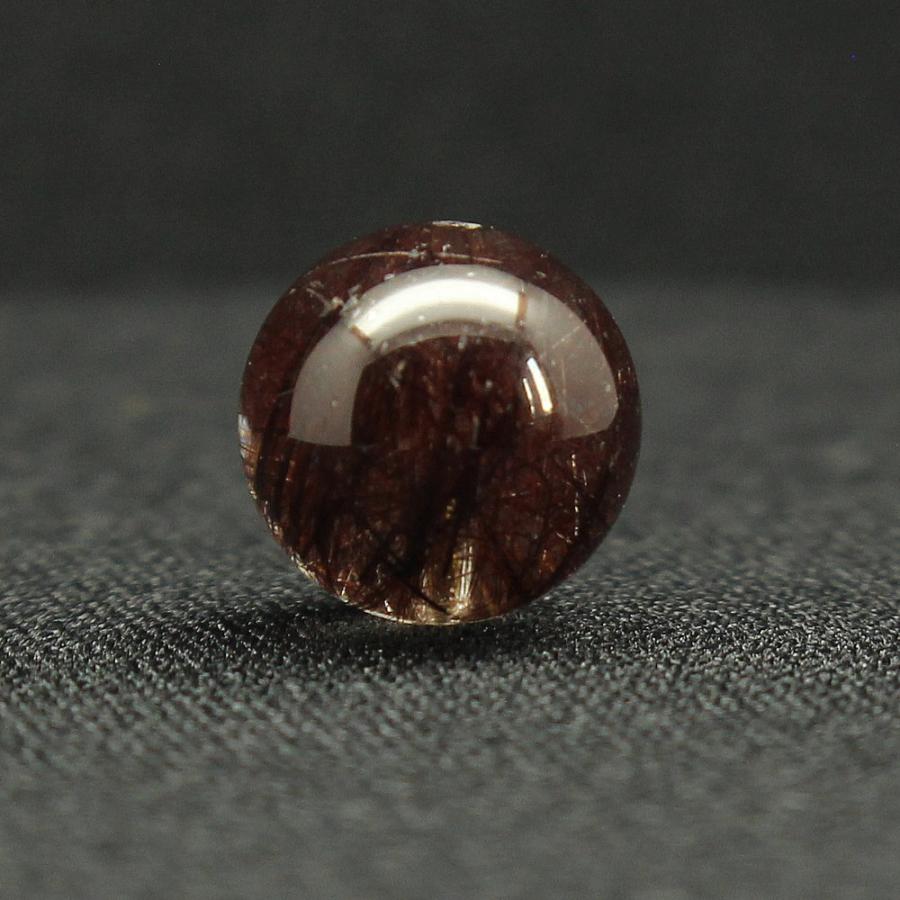 天然石 落ち着いた重厚感 ゴールドルチルクォーツ 約12.3ミリ【GHTU68 3g】ハンドメイド 交換用ゴム付＆巾着1枚 【金運ビジネス運】 京海堂の画像
