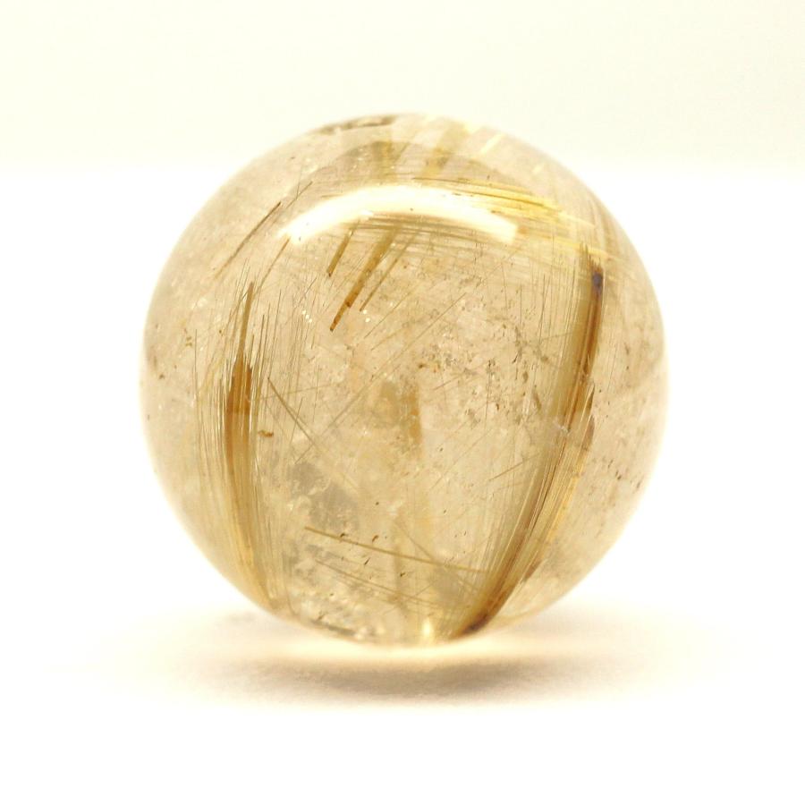 天然石 大粒 ボリューム感と上品な輝き ゴールドルチルクォーツ 約16.7ミリ【GHTU72 7g】1粒売り ハンドメイド 交換用ゴム付＆巾着1枚 お守り 京海堂の画像