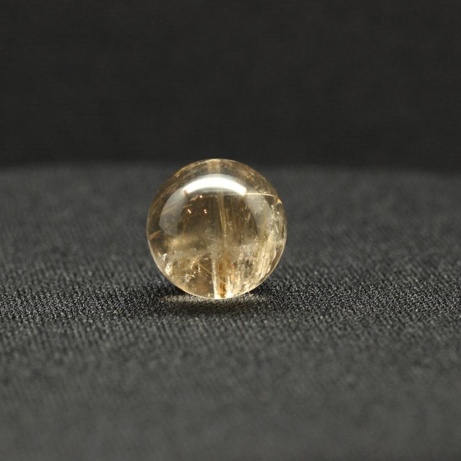 天然石 ゴールドルチル ふんわり上品に輝く シラー入り 約14.5ミリ【GHTU81 4g】1粒売り ハンドメイド 交換用ゴム付＆巾着1枚 お守り 京海堂の画像