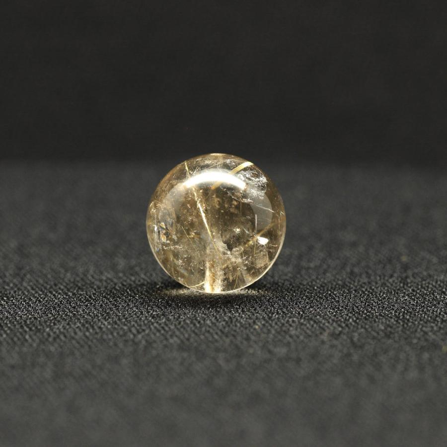 天然石 ゴールドルチル ふんわり上品に輝く シラー入り 約14.5ミリ【GHTU81 4g】1粒売り ハンドメイド 交換用ゴム付＆巾着1枚 お守り 京海堂の画像