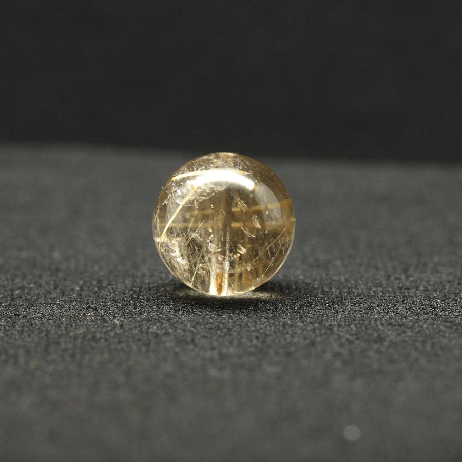 天然石 ゴールドルチル ふんわり上品に輝く シラー入り 約14.5ミリ【GHTU81 4g】1粒売り ハンドメイド 交換用ゴム付＆巾着1枚 お守り 京海堂の画像