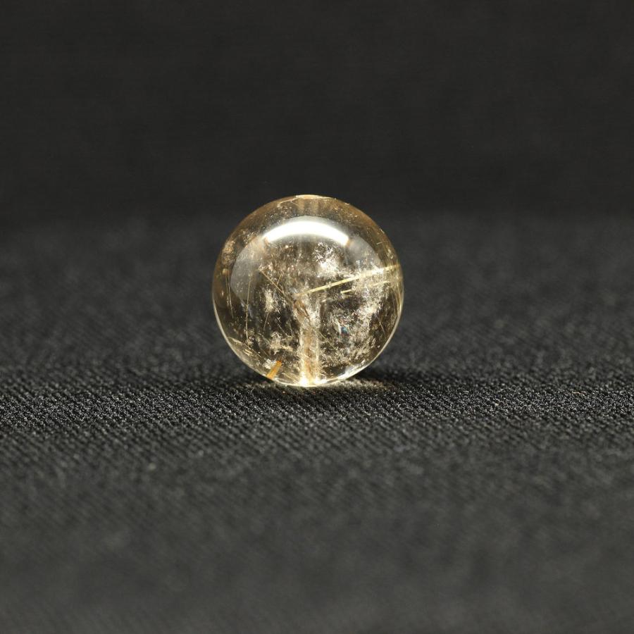 天然石 ゴールドルチル ふんわり上品に輝く シラー入り 約14.5ミリ【GHTU81 4g】1粒売り ハンドメイド 交換用ゴム付＆巾着1枚 お守り 京海堂の画像