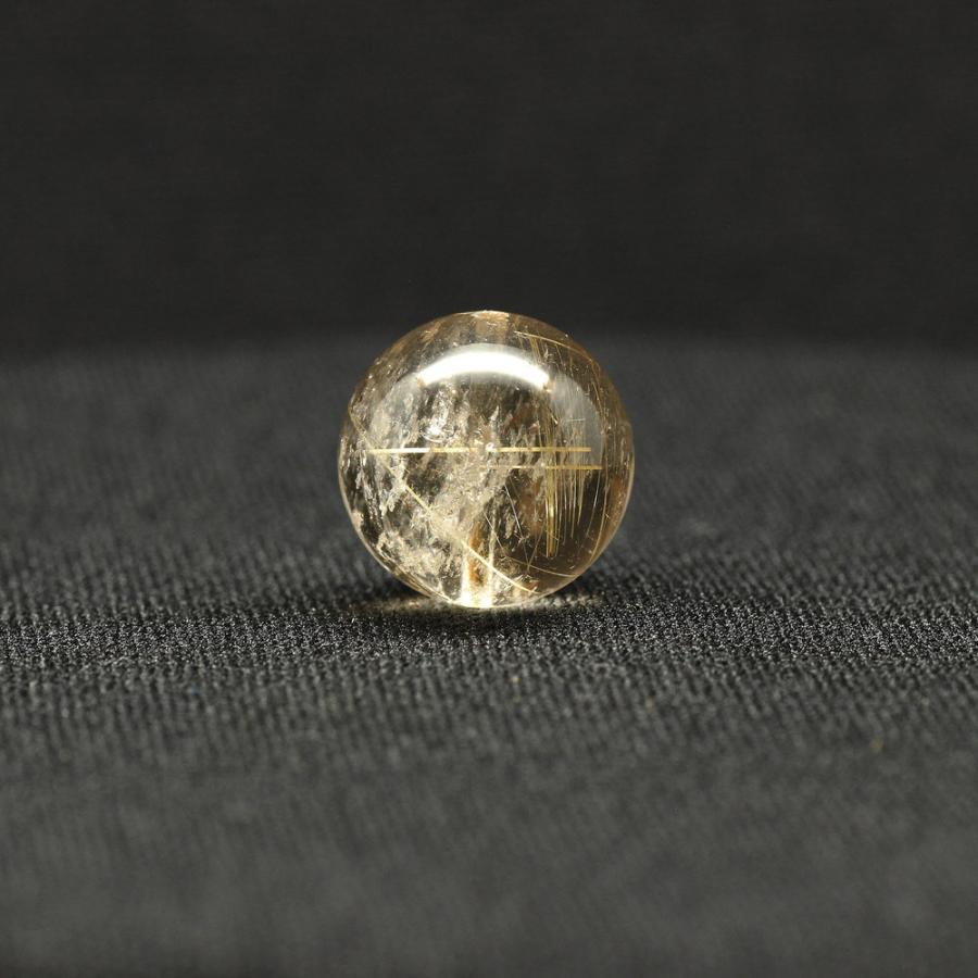天然石 ゴールドルチル ふんわり上品に輝く シラー入り 約14.5ミリ【GHTU81 4g】1粒売り ハンドメイド 交換用ゴム付＆巾着1枚 お守り 京海堂の画像