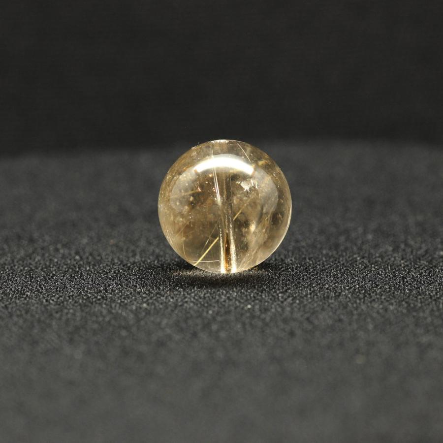天然石 ゴールドルチル ふんわり上品に輝く シラー入り 約14.5ミリ【GHTU81 4g】1粒売り ハンドメイド 交換用ゴム付＆巾着1枚 お守り 京海堂の画像