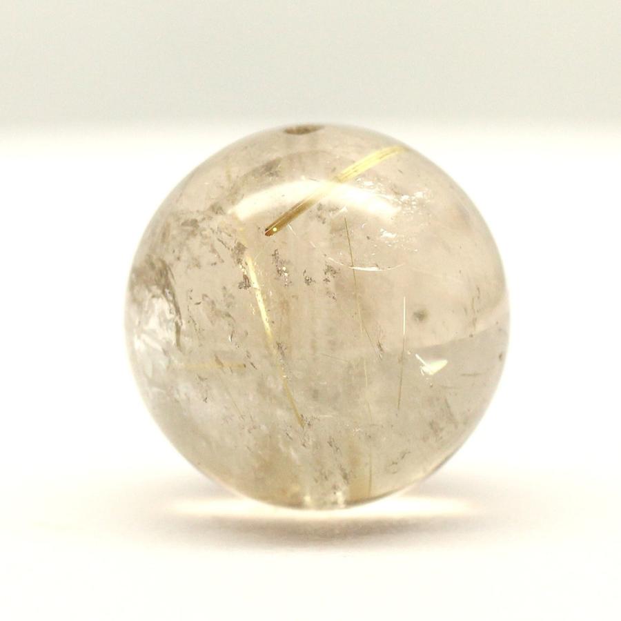 天然石 ゴールドルチル ふんわり上品に輝く シラー入り 約14.5ミリ【GHTU81 4g】1粒売り ハンドメイド 交換用ゴム付＆巾着1枚 お守り 京海堂の画像