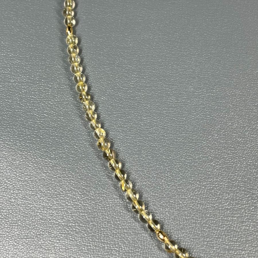 キラキラ輝くルチルと K18 18金 が最高4ミリ ゴールドルチル K18 18金 ゴールド ネックレス 12 g GRＫｎ1 ケース付の画像