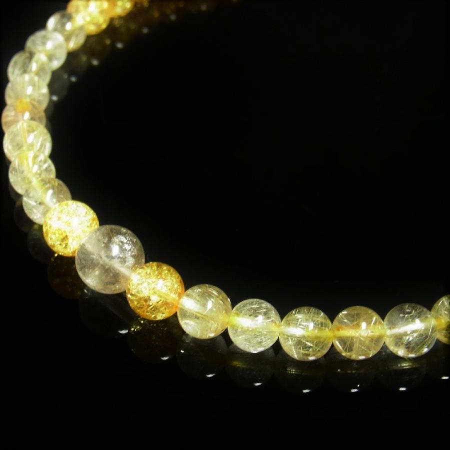 高品質ゴールドルチル、シトリンブレスレット 相性抜群の組み合わせ】8mm 天然石 ゴールドルチル シトリン