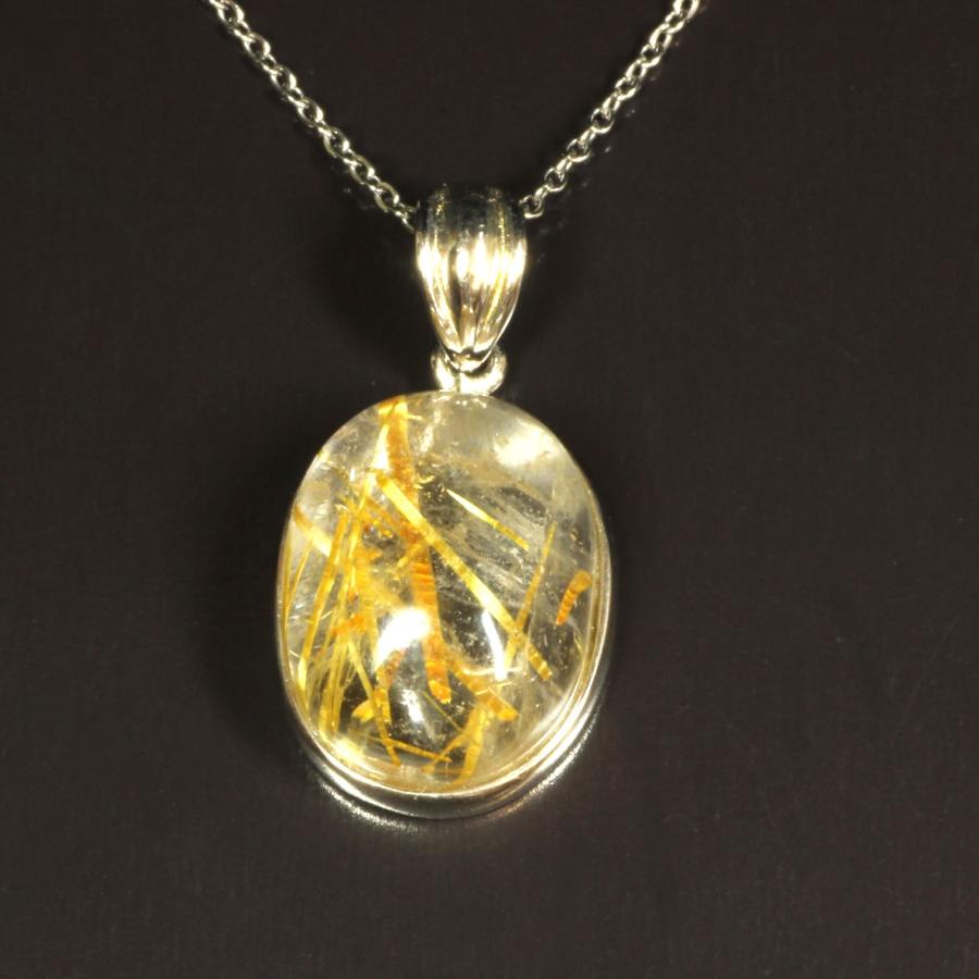 タイチンルチル クォーツ ペンダント 極上のクォリティ 一点物 SV925