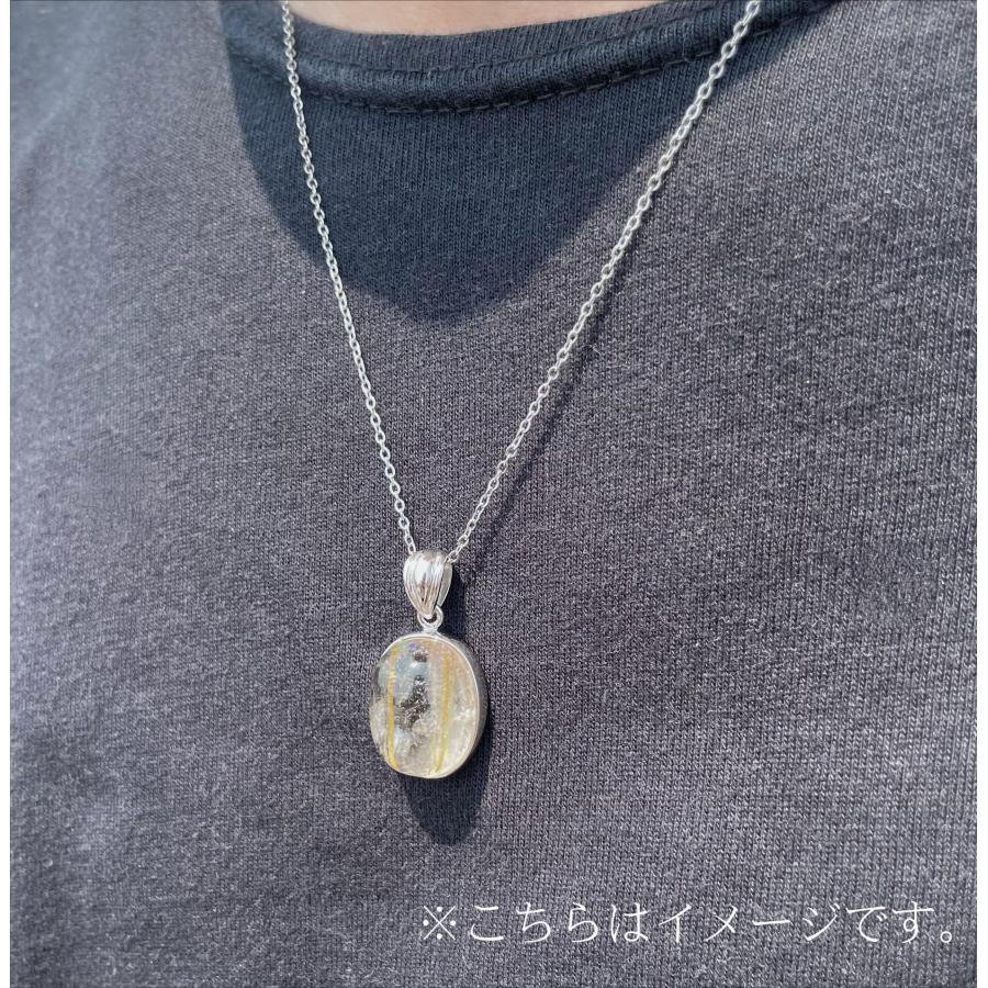一点物 タイチンルチル クォーツ ペンダント 1本の芯が強い シルバー925 gTK23 虹入りお守り効果   プレゼントの画像