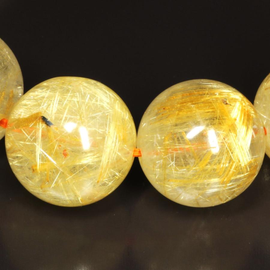 タイチンルチル ブレスレット 黄金の輝きが美しい 17ミリ 一点物 GTR27 【大開運セット】 ギフト   プレゼントの画像