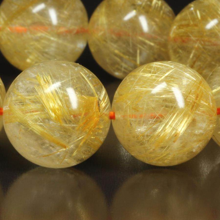 タイチンルチル ブレスレット 黄金の輝きが美しい 17ミリ 一点物 GTR27 【大開運セット】 ギフト   プレゼントの画像