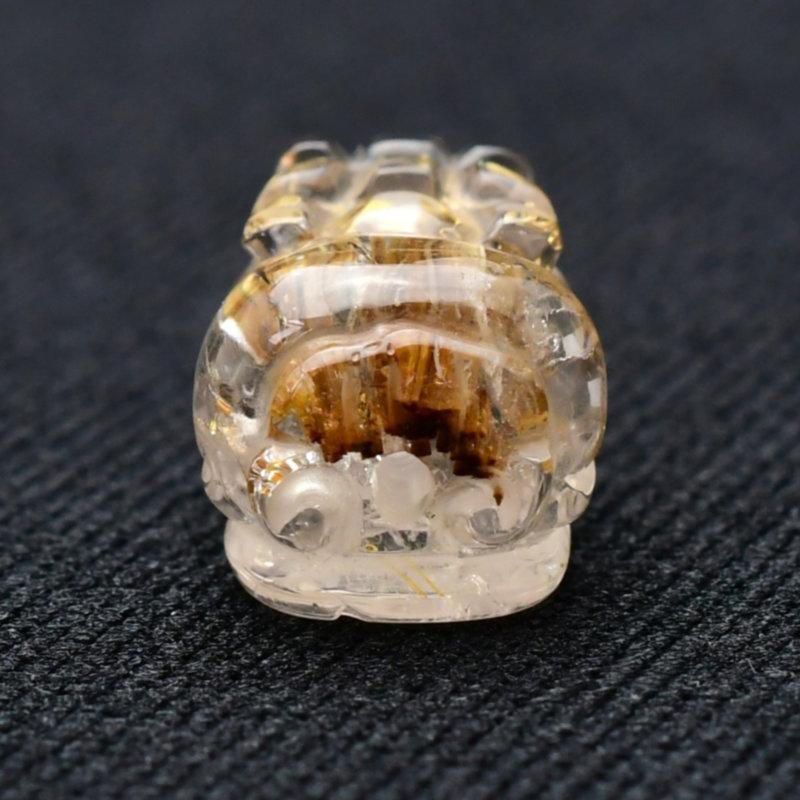 艶やかな透明感と太金針の迫力】1点物 ゴールド タイチンルチル