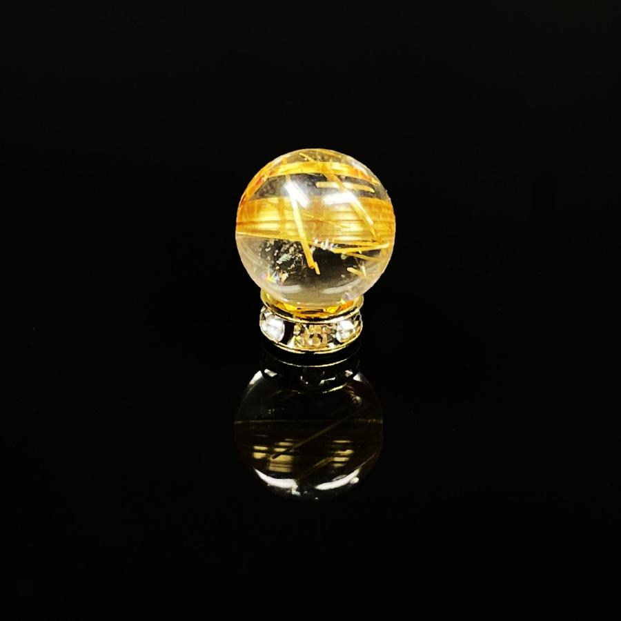 極上 9ミリ 一点物 1粒売り タイチンルチル 天然石 金針水晶 KPT19