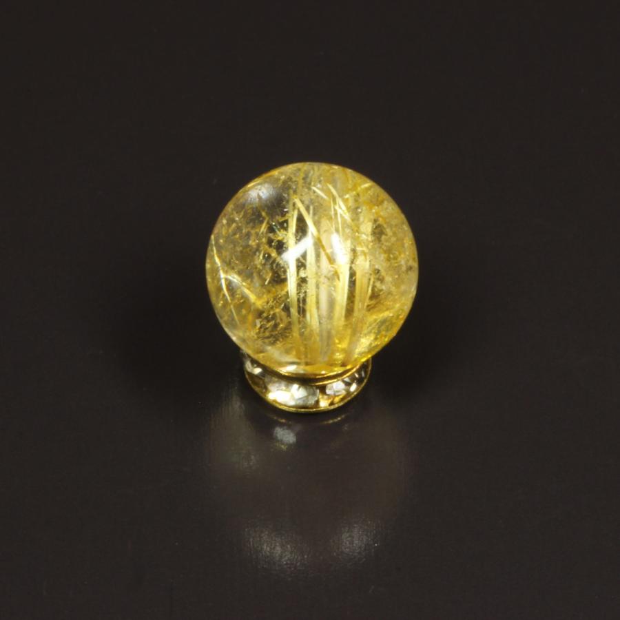 一点物【金色の針がカッコいい】タイチンルチル 10ミリ 粒売り 貫通穴あり タイチンルチル 黄金針がカッコいい 10ミリ 一点物 1粒売り KTT 15