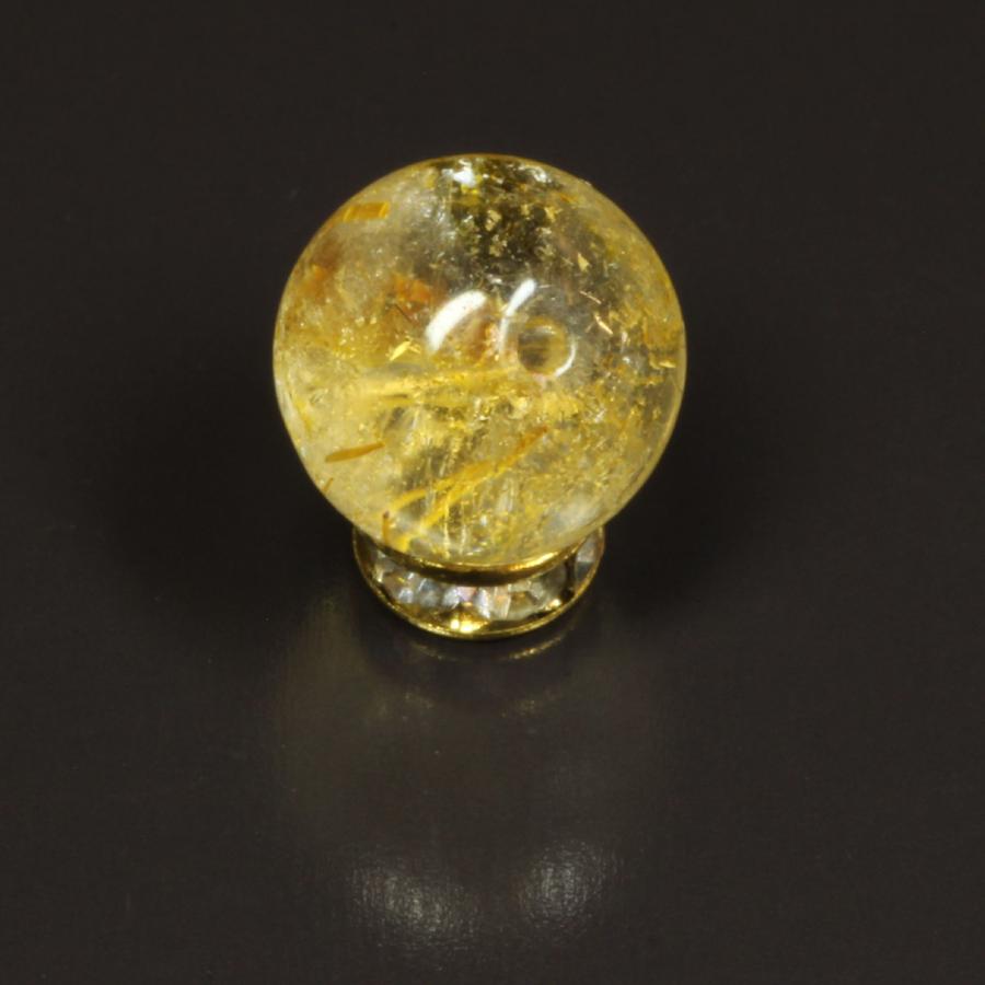 一点物 繊細な金針が魅力 ゴールドルチル 粒売り 10ミリ 輝く水晶の