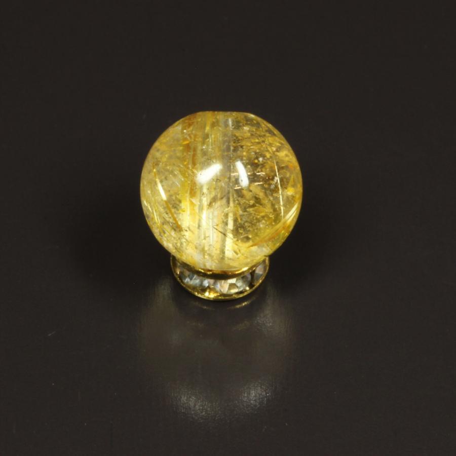 一点物 繊細な金針が魅力 ゴールドルチル 粒売り 10ミリ 輝く水晶のお守り効果 タイチンルチル 黄金針がカッコいい 10ミリ 一点物 1粒売り KTT 15