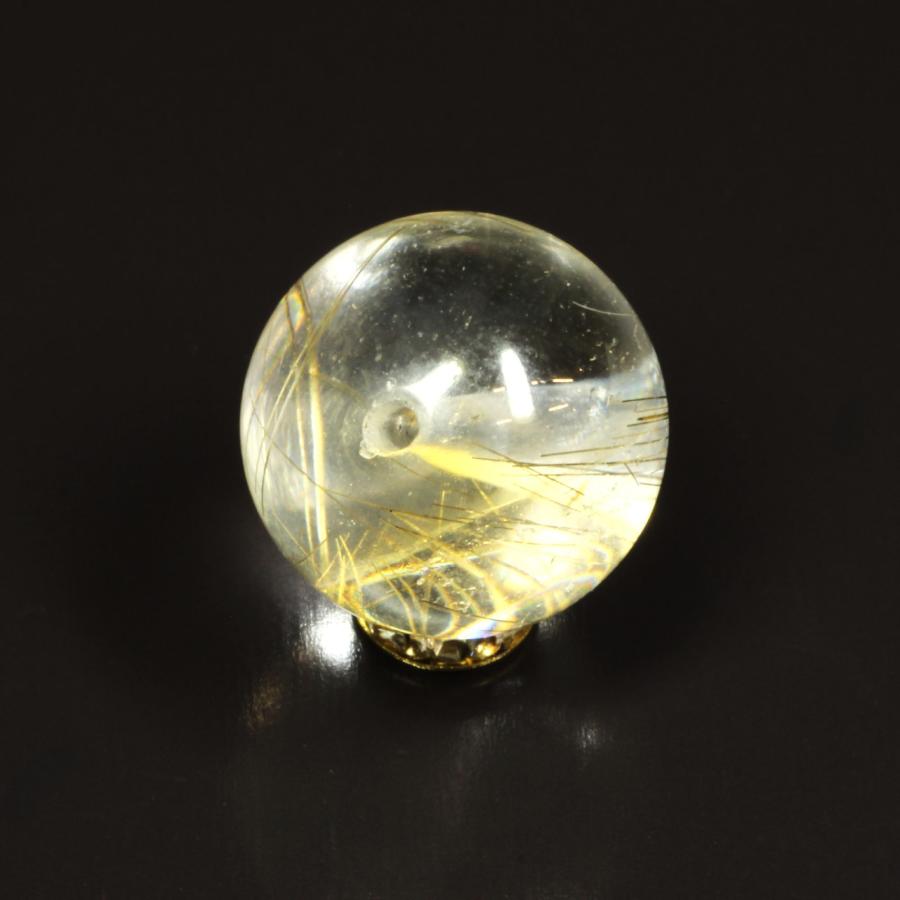 値下げ ゴールドルチル クォーツ 鋭い金針入り 13ミリ 一点物 1粒売り