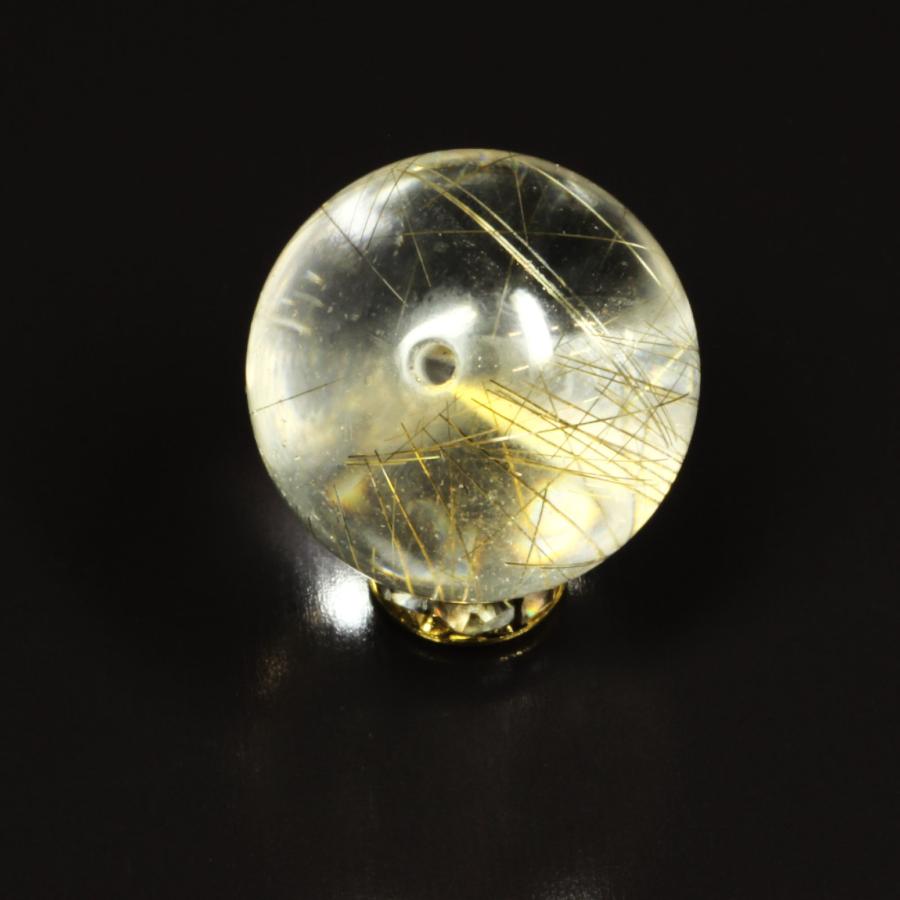 値下げ ゴールドルチル クォーツ 鋭い金針入り 13ミリ 一点物 1粒売り