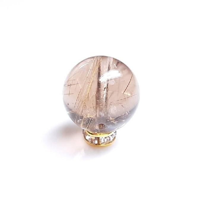 キラキラ虹が光る 11ミリ 一点物 1粒売り スモーキークォーツイン