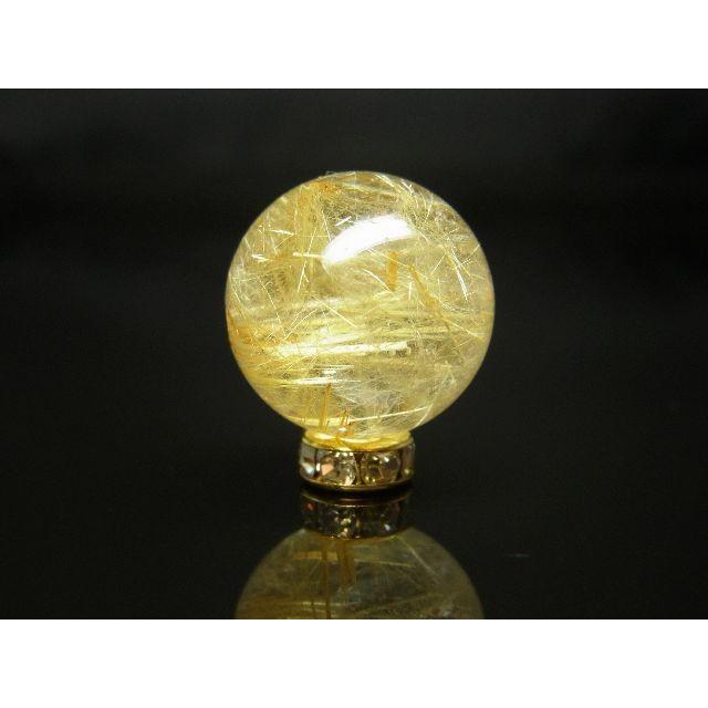写真現物 粒売り 1点物 タイチンルチルクォーツ（金針水晶）17−18ミリ KYT31 ハンドメイド 金針水晶の画像