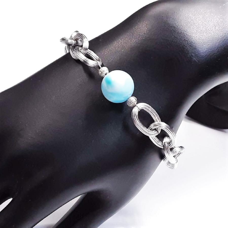 高品質♪ラリマー13mm 高品質++]ラリマーブレスレット（約13.5mm玉） - 埼玉県吉川市の