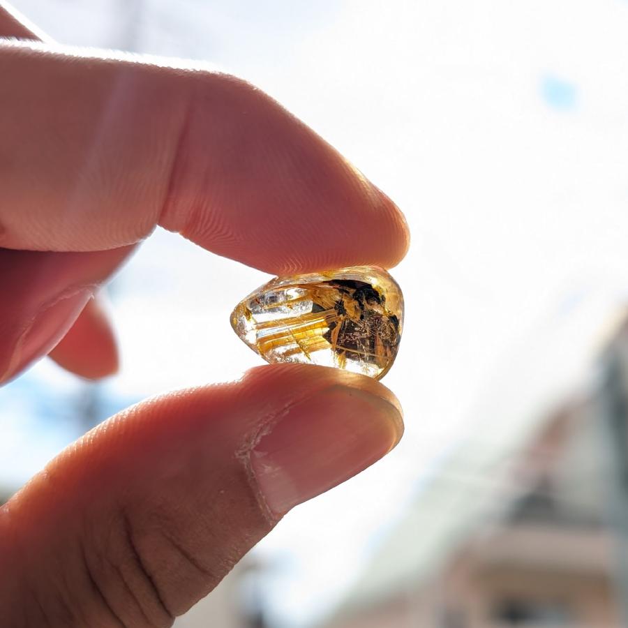 ☆天然石☆太陽放射ルチルルース