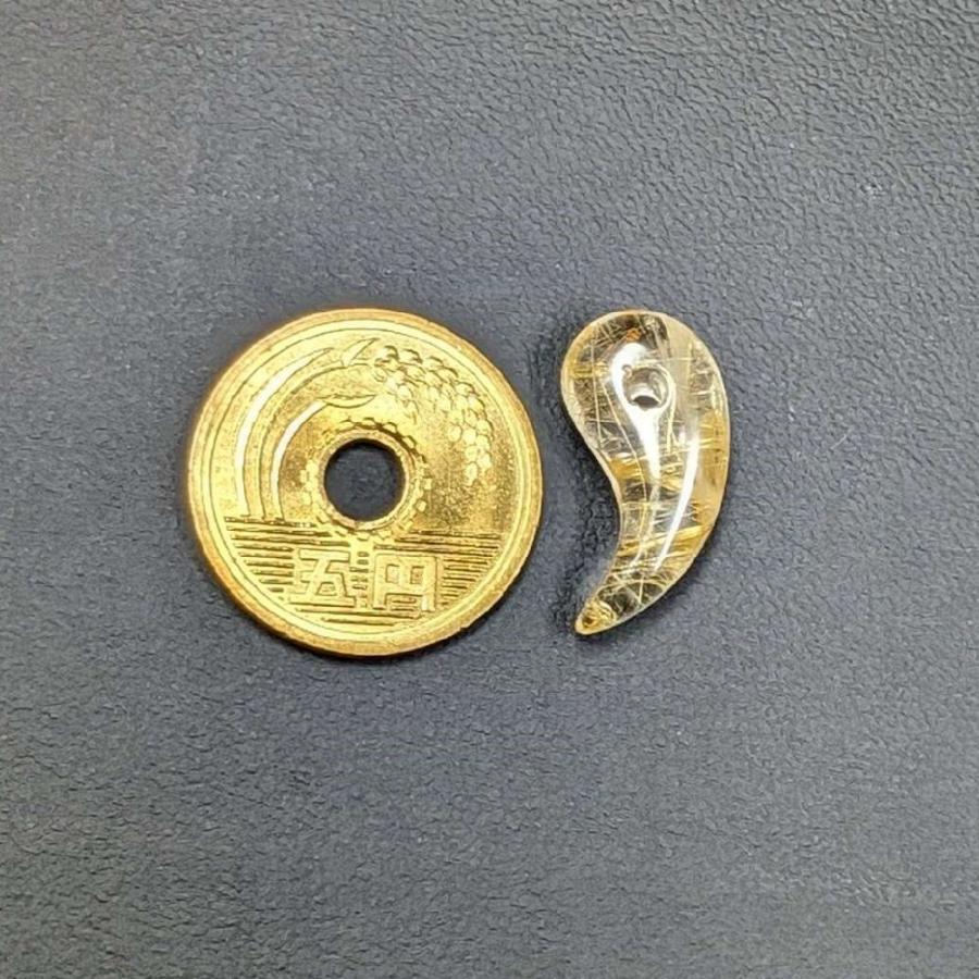 ゴールドルチル 勾珠強運を引き寄せる 一点物 MR125 金針水晶