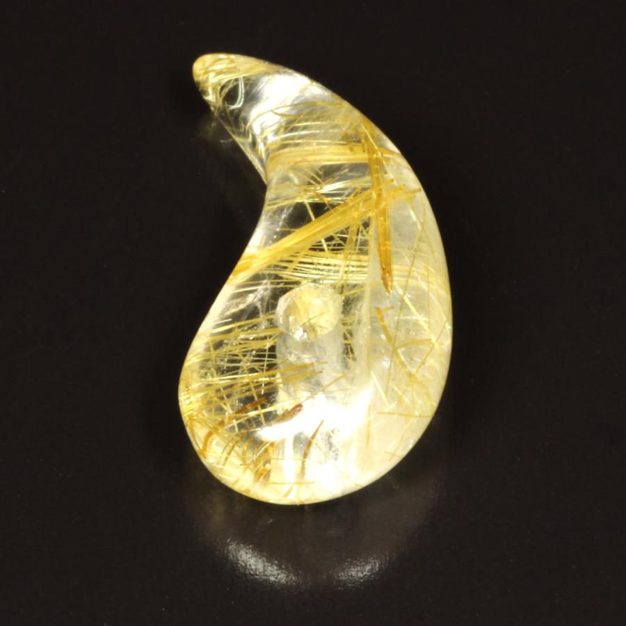 存在感ある金針ゴールドルチル×磁気ヘマタイト 高品質天然石ネックレス