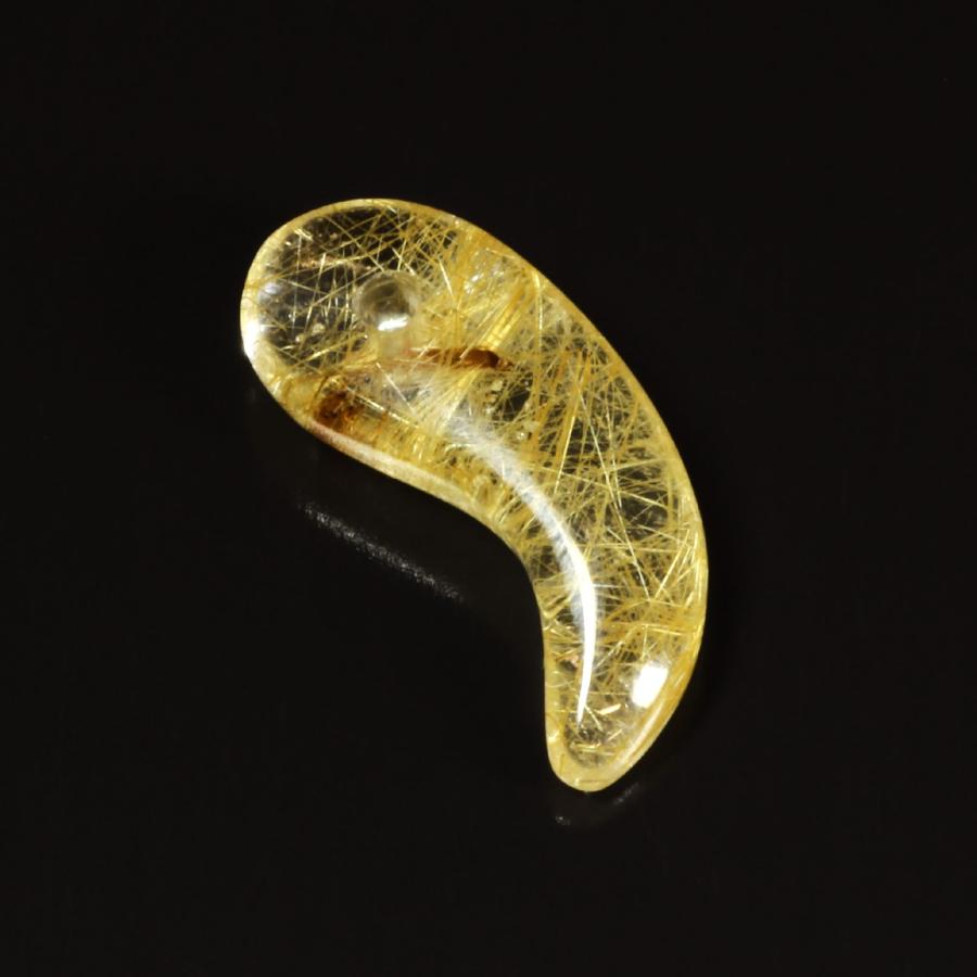 美しさの中の格好良さ!! 一点物 ゴールドルチル 勾珠 MR94 金針水晶