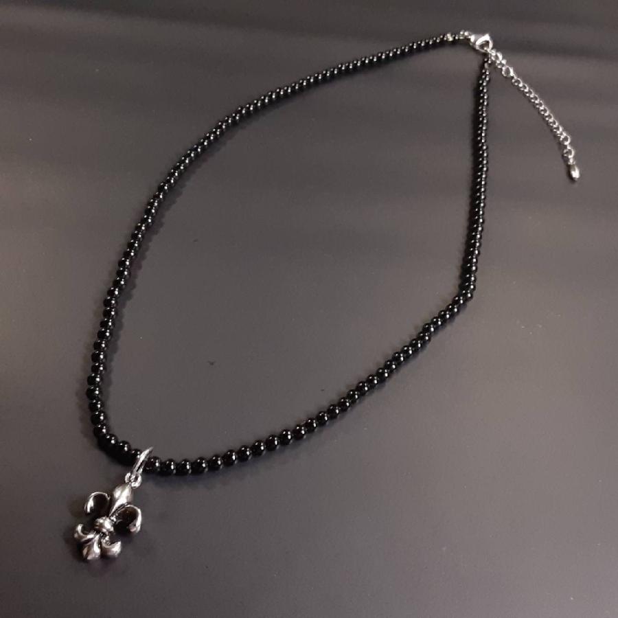 とにかく売れてます!! フレアクロス ブラックオニキス 天然石 ネックレス 漆黒 アクセサリー  送料無料 / 京海堂 |  | 06