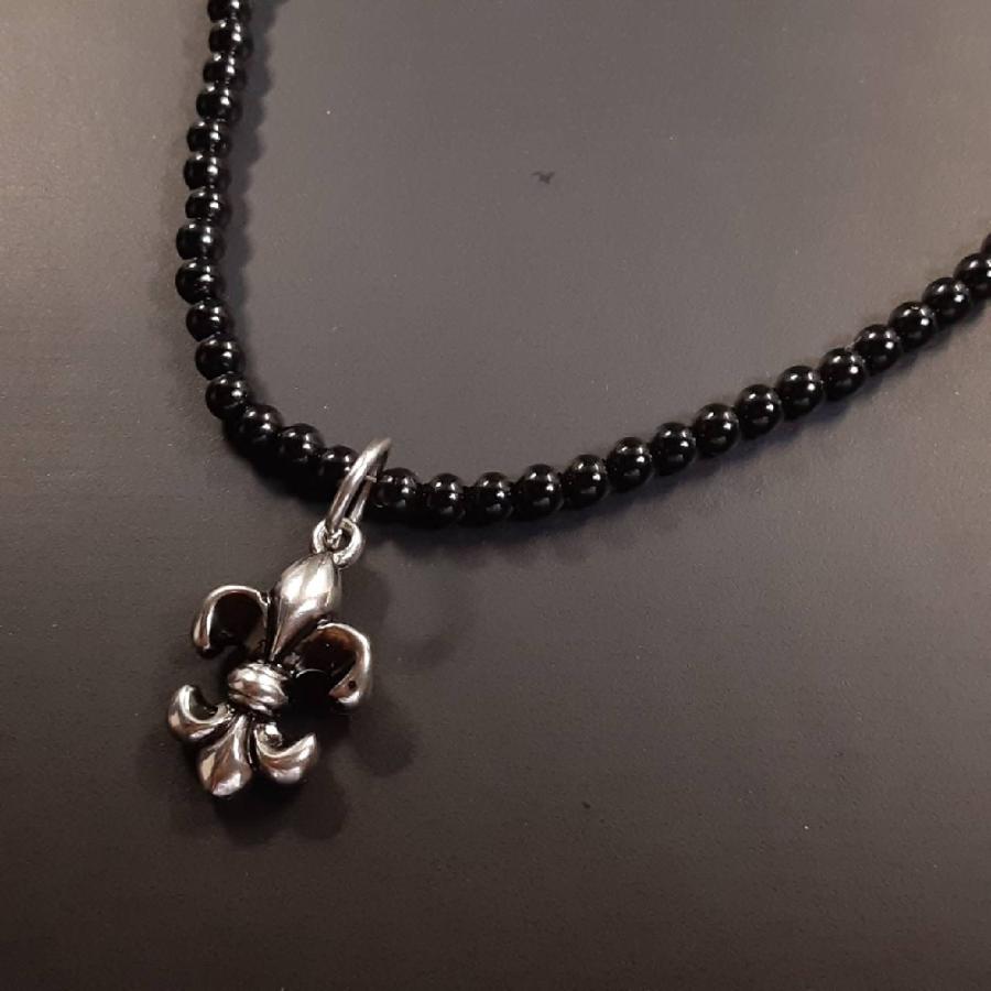 とにかく売れてます!! フレアクロス ブラックオニキス 天然石 ネックレス 漆黒 アクセサリー  送料無料 / 京海堂 |  | 07