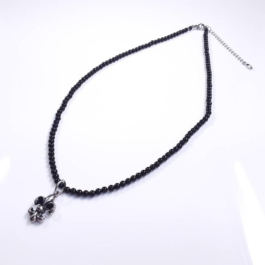 とにかく売れてます!! フレアクロス ブラックオニキス 天然石 ネックレス 漆黒 アクセサリー  送料無料 / 京海堂 |  | 09