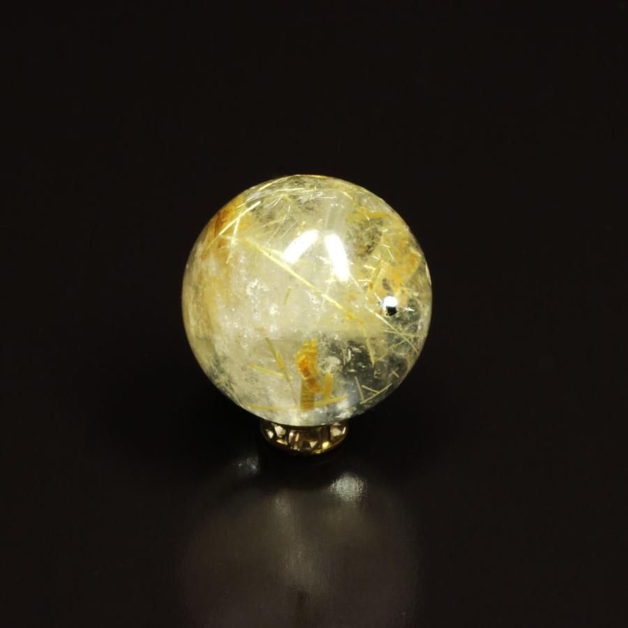 ルチル最強のエネルギー 1粒売り 14ミリ 太陽放射タイチンルチル ＰＫＨ 8 最強虹入水晶 お守り効果   プレゼントの画像
