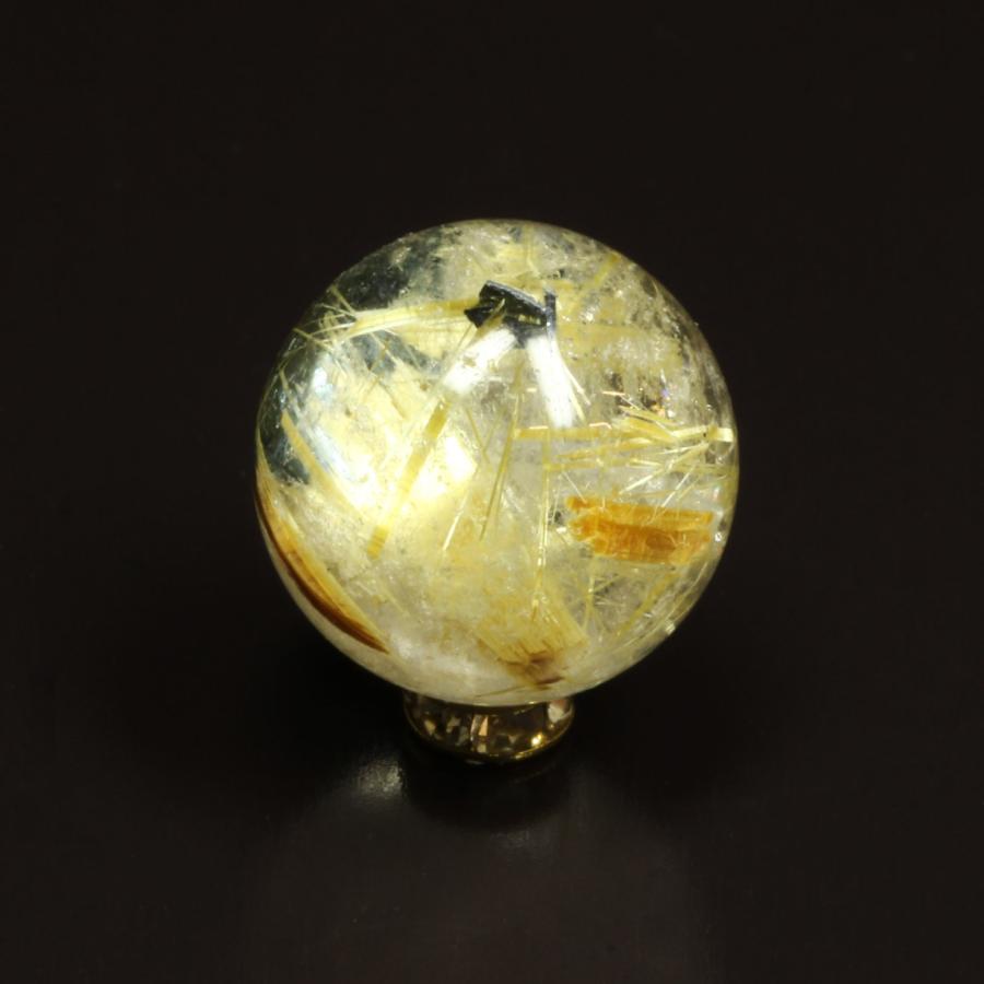 ルチル最強のエネルギー 1粒売り 14ミリ 太陽放射タイチンルチル ＰＫＨ 8 最強虹入水晶 お守り効果   プレゼントの画像