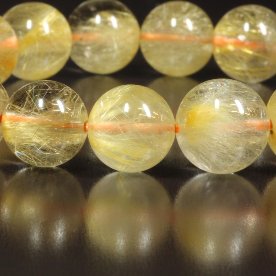 ゴールドルチル ブレスレット 美しすぎる黄金金針 11ミリ 一点物 PKR8 【開運セット】 誕生日 動画有の画像