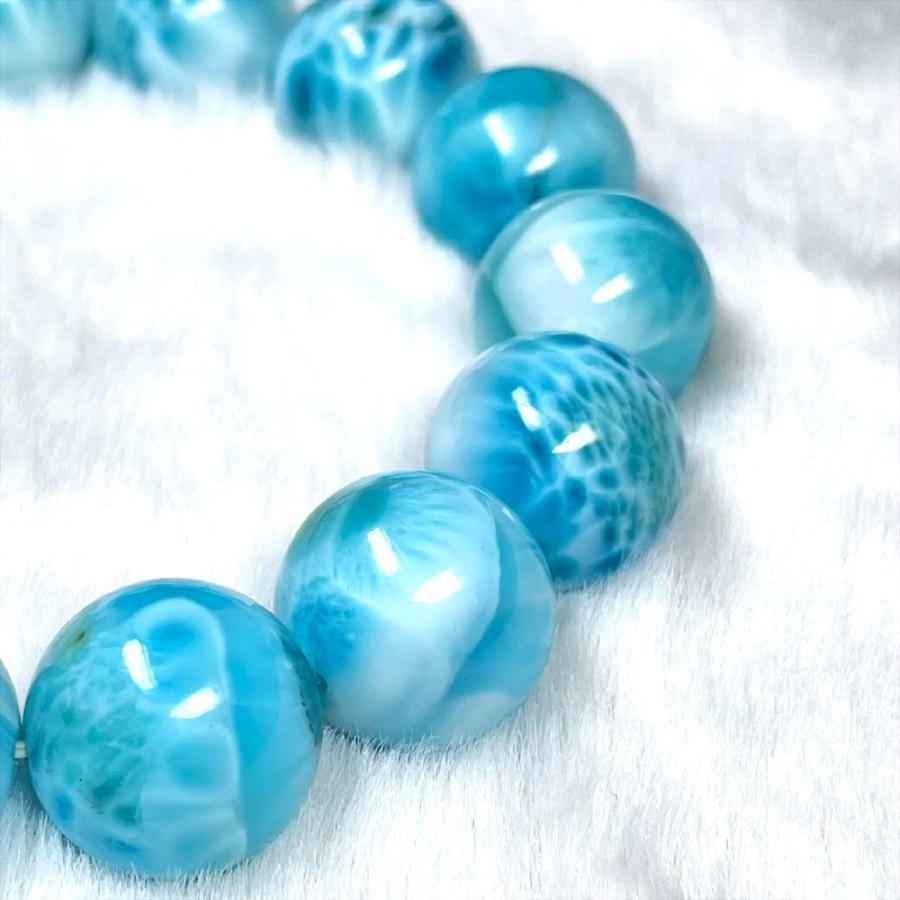 最高の一品16ミリ 一点物 ラリマーブレスレット PLa4 大開運  