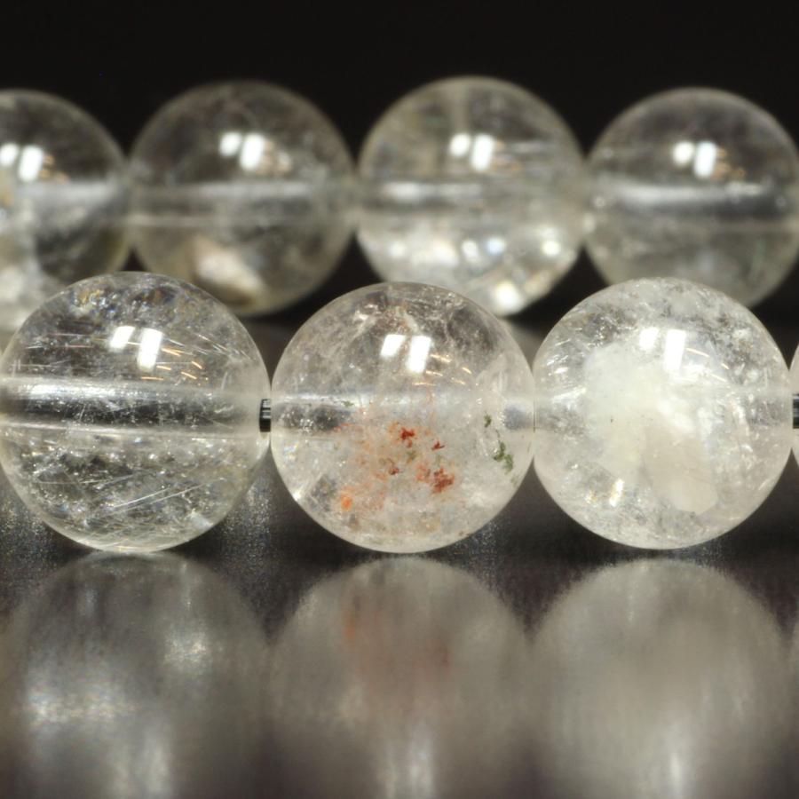 天然石ブレスレット プラチナルチル 鉱物の宝庫 9ミリ 一点物 PR96 銀 