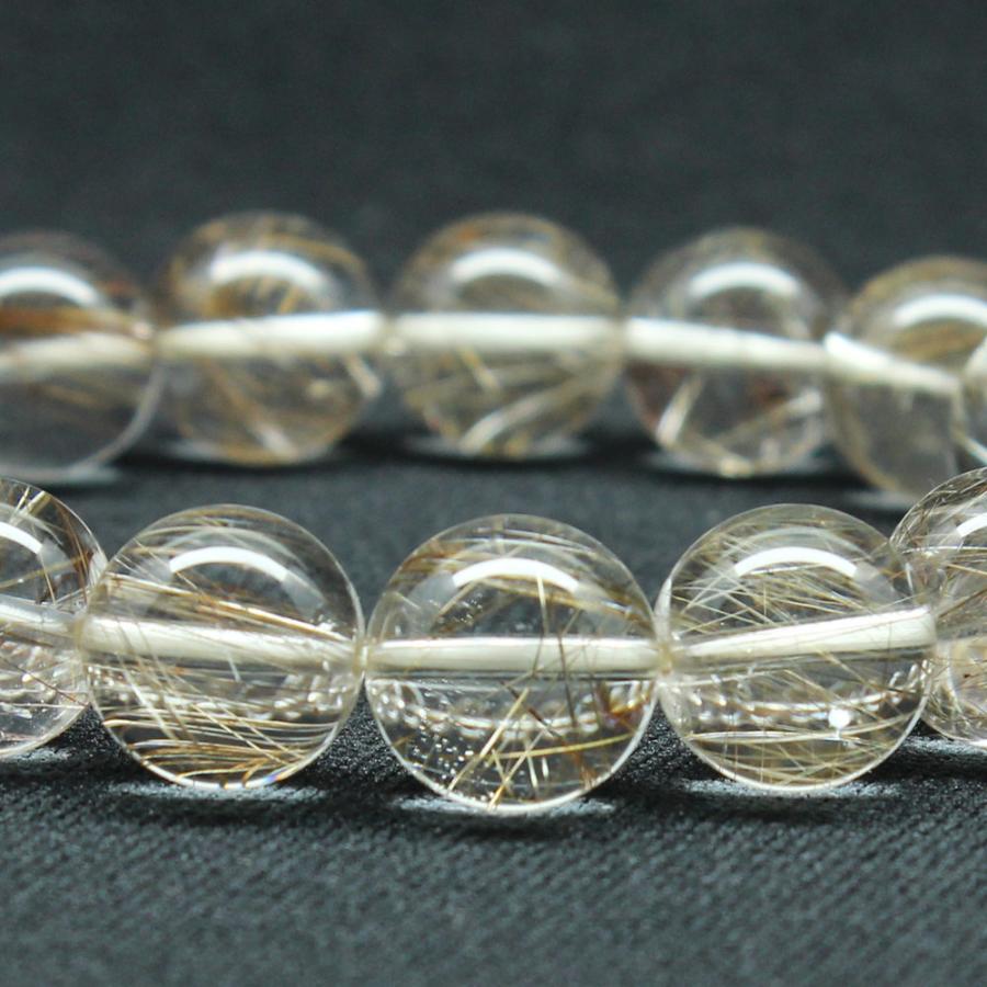 透明度抜群 12ミリ 一点物 シルバールチル ブレスレット 43g PSiR15 銀