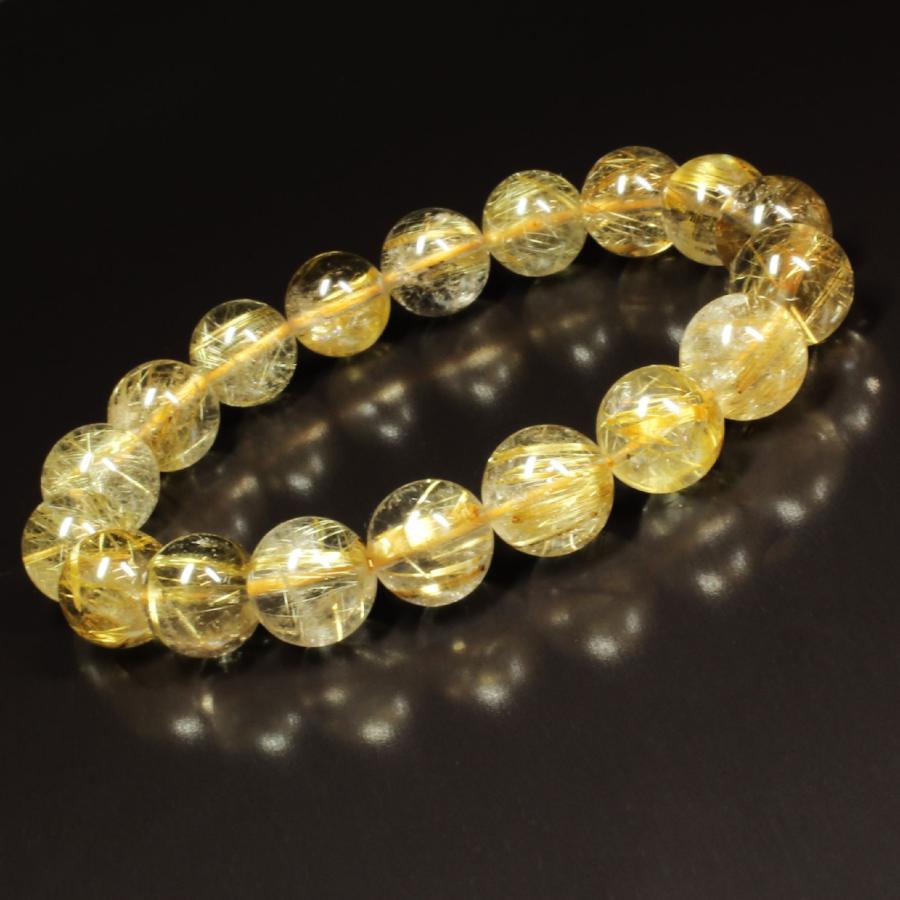 【一点限り】ゴールドタイチンルチルブレス10㎜金運最強（新品未使用）針ミチミチ♡ 黄金金針の輝きが凄い 11ミリ 一点物 タイチンルチル