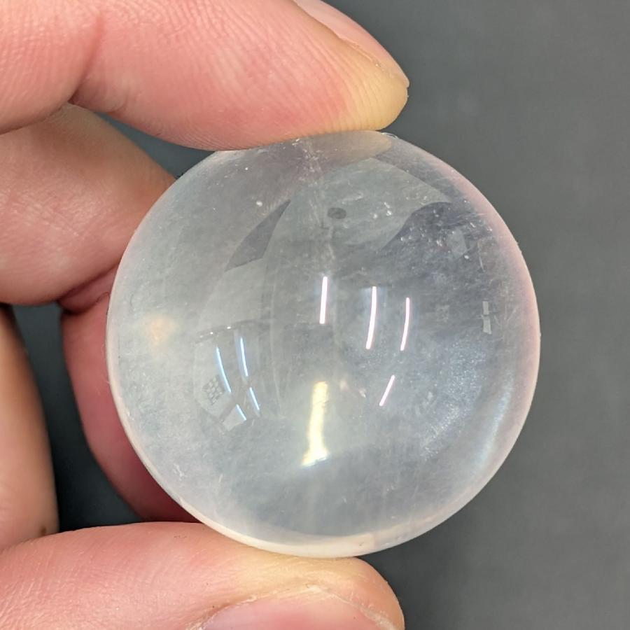 天然石 ミルキークォーツ スフィア 水晶 原石 33ミリ 53g 観賞石