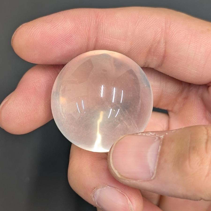 天然石 ミルキークォーツ スフィア 水晶 原石 33ミリ 53g 観賞石