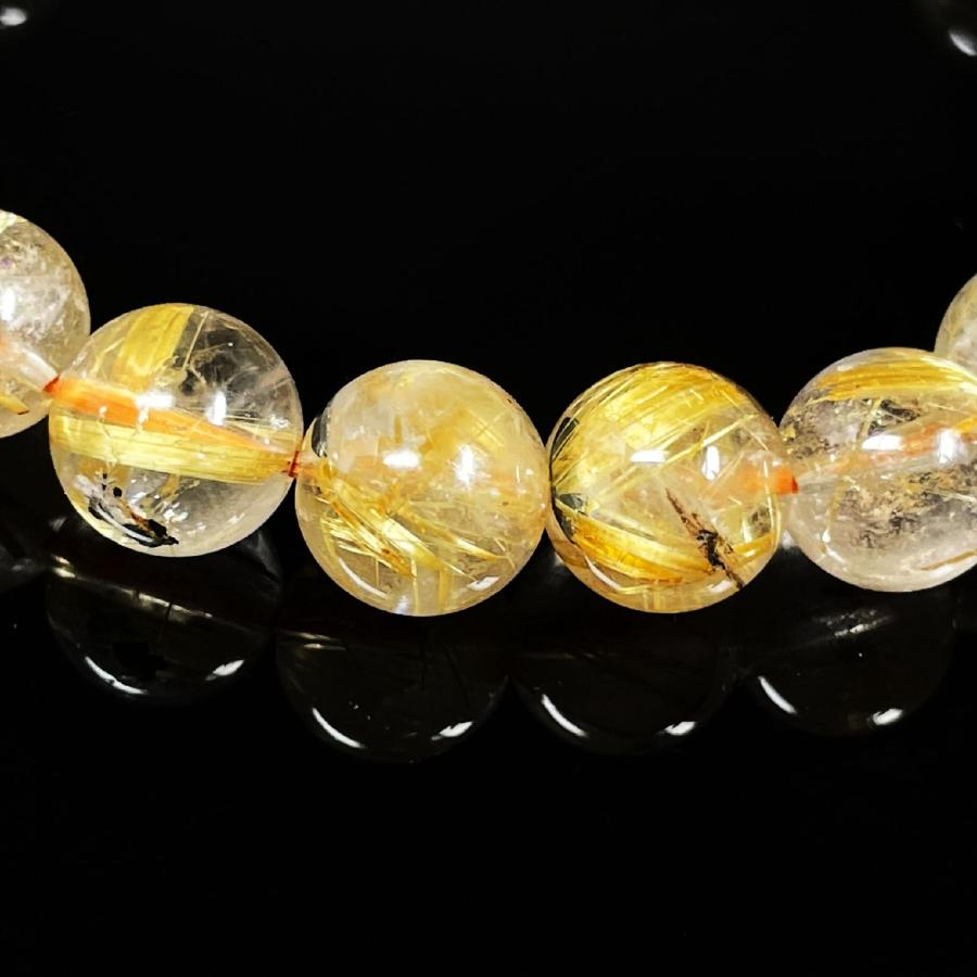 最強金運数珠】10ミリ 金彫四神獣 本水晶 シトリンクラック ゴールド