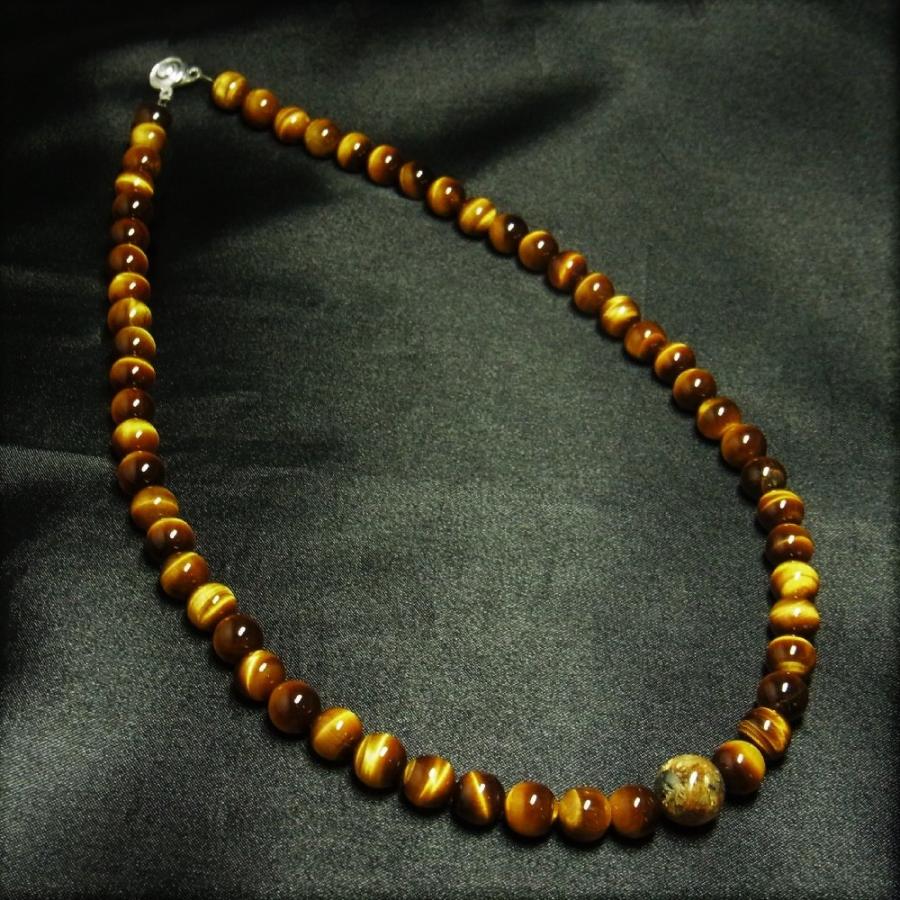 相性抜群の組み合わせ 太陽放射ルチル タイガーアイ 天然石 ネックレス